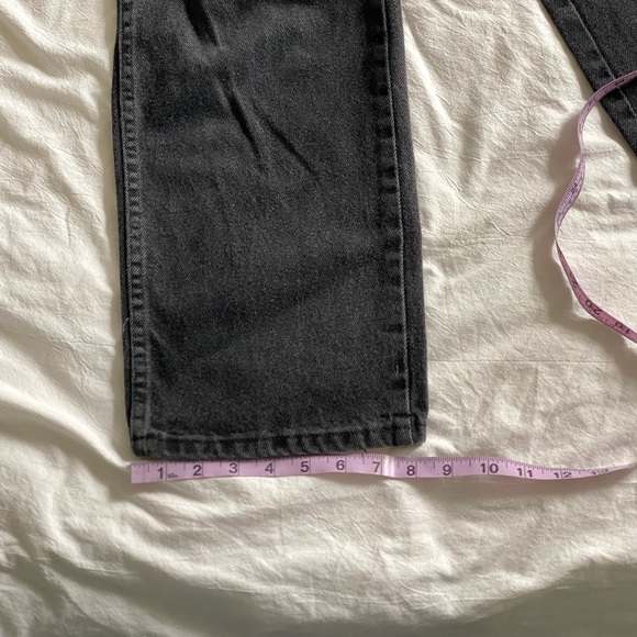 Vintage Black High Waisted Straight Leg Jeans - Picture 5 of 8
